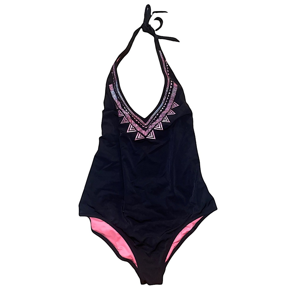 Pink by Victoria’s Secret Embroidered Halter Swimsuit
